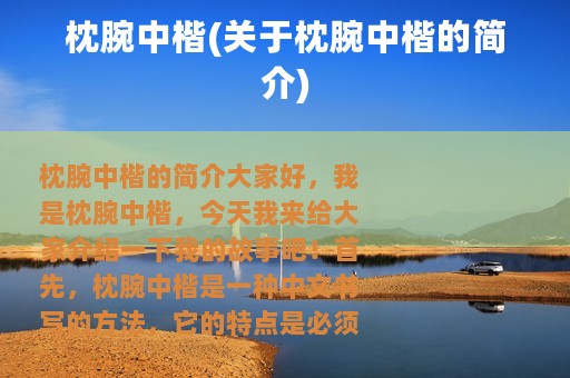 枕腕中楷(关于枕腕中楷的简介)