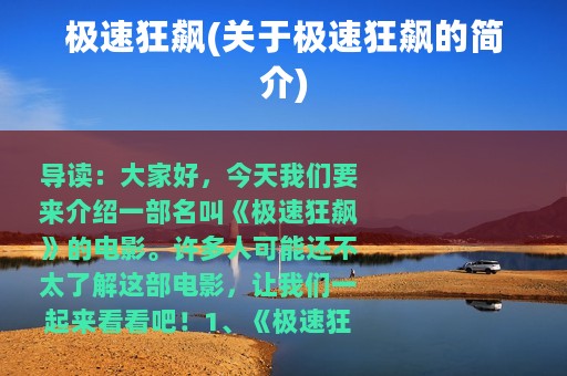 极速狂飙(关于极速狂飙的简介)