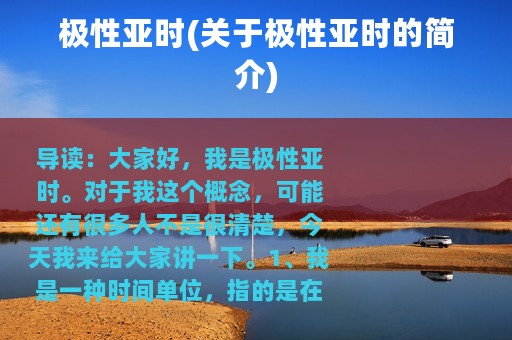 极性亚时(关于极性亚时的简介)