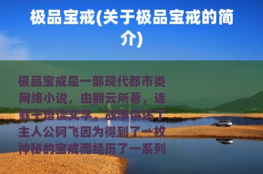 极品宝戒(关于极品宝戒的简介)