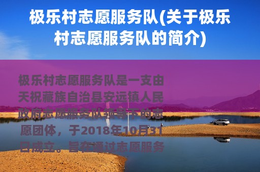 极乐村志愿服务队(关于极乐村志愿服务队的简介)