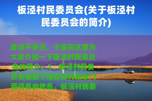 板泾村民委员会(关于板泾村民委员会的简介)