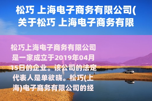 松巧 上海电子商务有限公司(关于松巧 上海电子商务有限公司的简介)