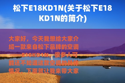 松下E18KD1N(关于松下E18KD1N的简介)