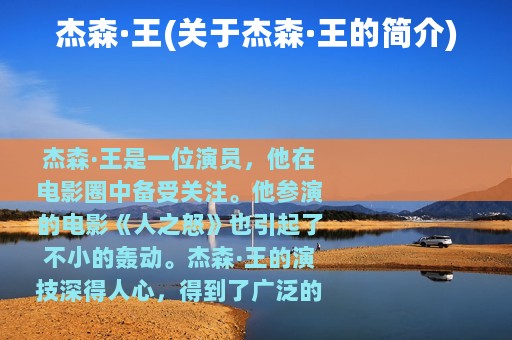 杰森·王(关于杰森·王的简介)