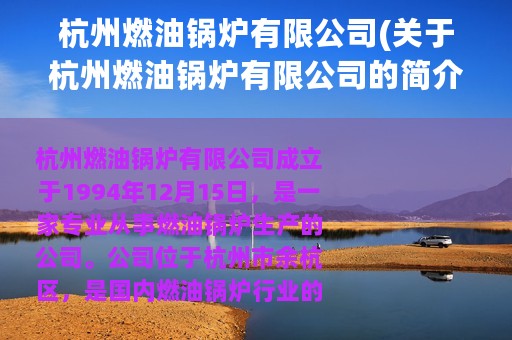 杭州燃油锅炉有限公司(关于杭州燃油锅炉有限公司的简介)