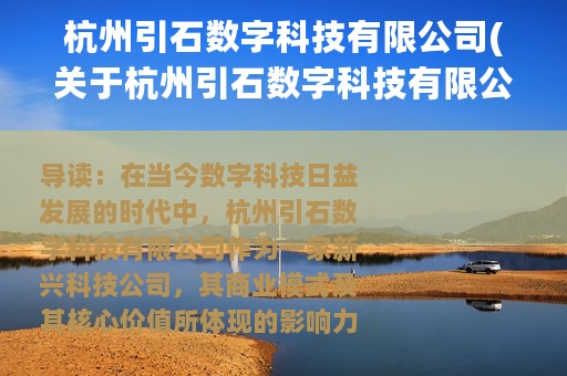 杭州引石数字科技有限公司(关于杭州引石数字科技有限公司的简介)