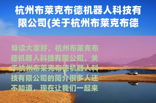 杭州布莱克布德机器人科技有限公司(关于杭州布莱克布德机器人科技有限公司的简介)