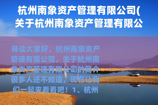 杭州南象资产管理有限公司(关于杭州南象资产管理有限公司的简介)