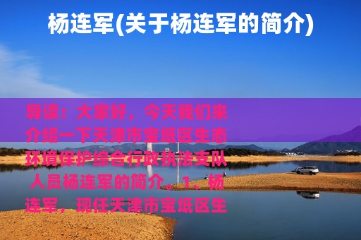 杨连军(关于杨连军的简介)
