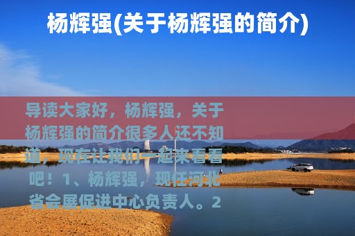 杨辉强(关于杨辉强的简介)