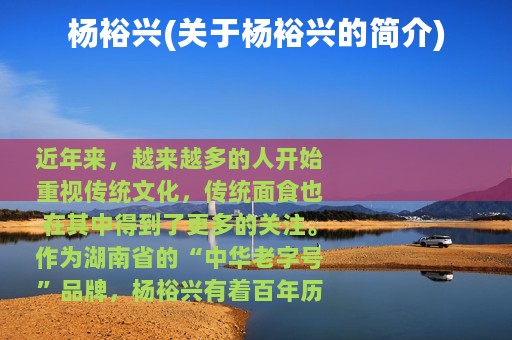 杨裕兴(关于杨裕兴的简介)