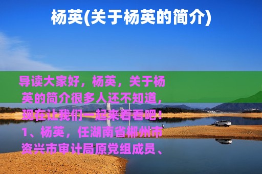 杨英(关于杨英的简介)