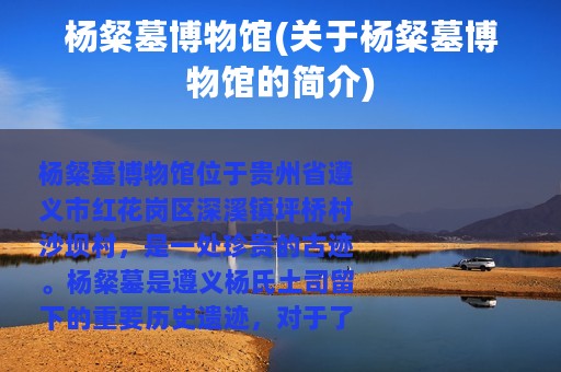 杨粲墓博物馆(关于杨粲墓博物馆的简介)