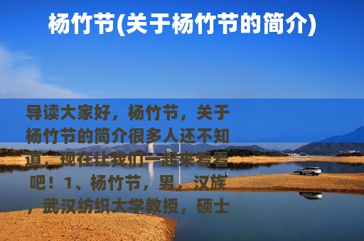 杨竹节(关于杨竹节的简介)