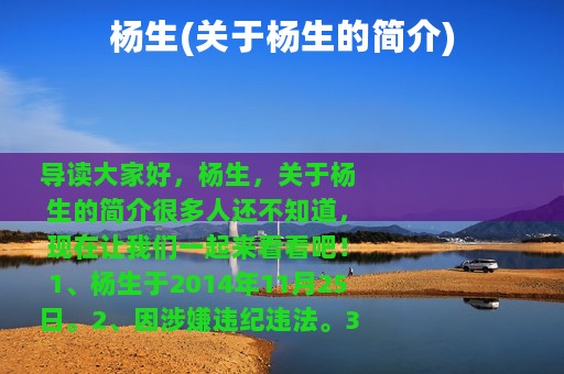 杨生(关于杨生的简介)