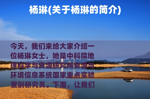 杨琳(关于杨琳的简介)