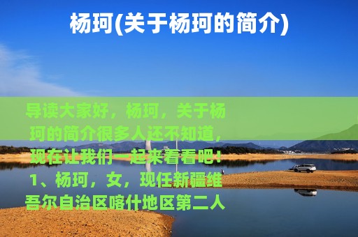 杨珂(关于杨珂的简介)