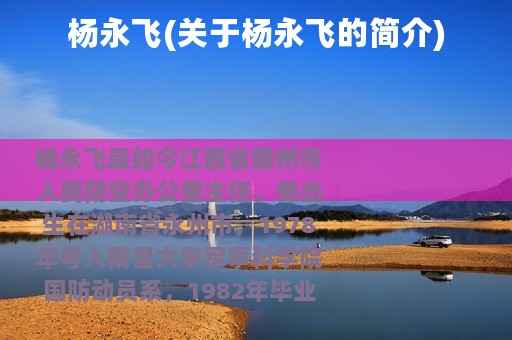 杨永飞(关于杨永飞的简介)