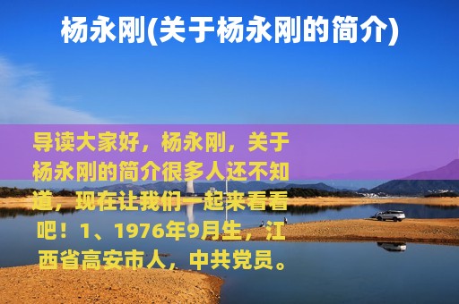 杨永刚(关于杨永刚的简介)
