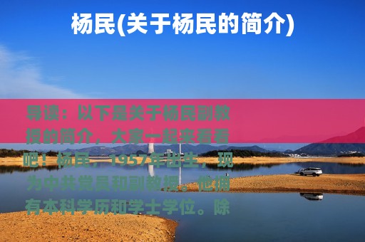 杨民(关于杨民的简介)