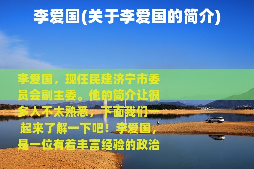 李爱国(关于李爱国的简介)