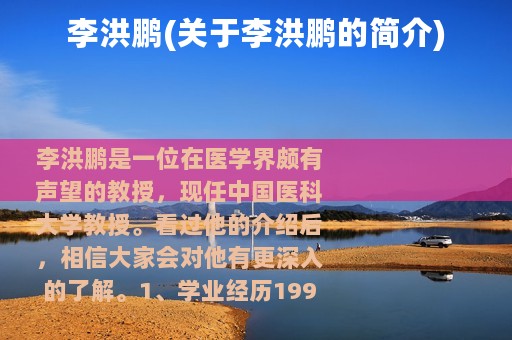 李洪鹏(关于李洪鹏的简介)