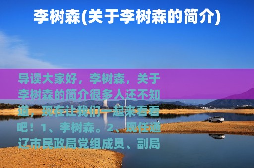 李树森(关于李树森的简介)