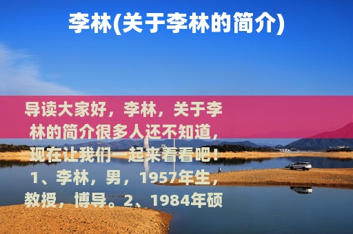 李林(关于李林的简介)