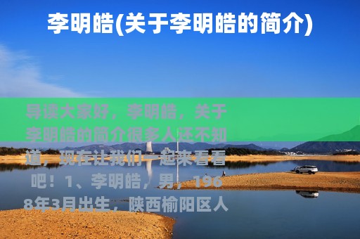李明皓(关于李明皓的简介)