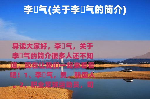 李旼气(关于李旼气的简介)
