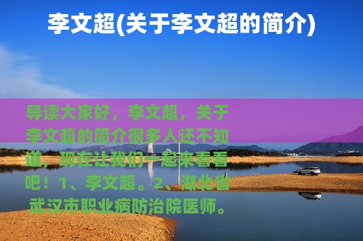 李文超(关于李文超的简介)