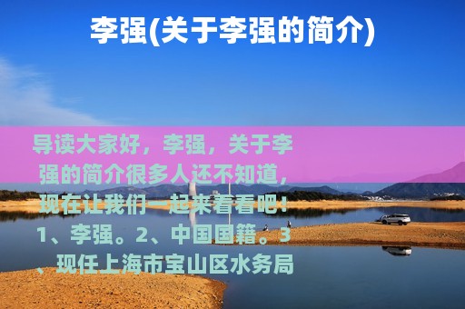 李强(关于李强的简介)