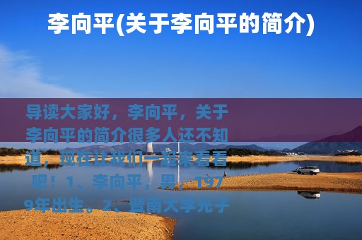 李向平(关于李向平的简介)