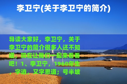 李卫宁(关于李卫宁的简介)