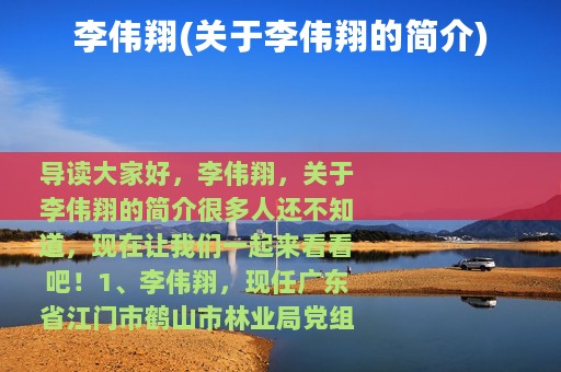 李伟翔(关于李伟翔的简介)