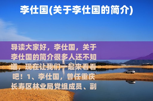 李仕国(关于李仕国的简介)