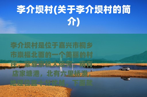 李介坝村(关于李介坝村的简介)