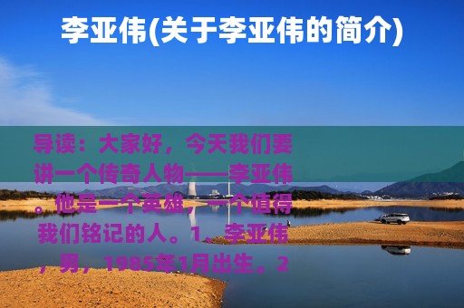 李亚伟(关于李亚伟的简介)