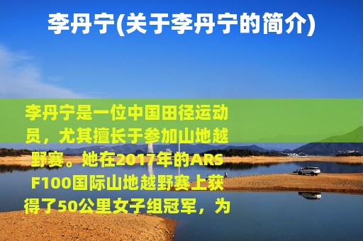 李丹宁(关于李丹宁的简介)