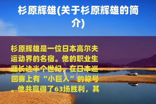 杉原辉雄(关于杉原辉雄的简介)