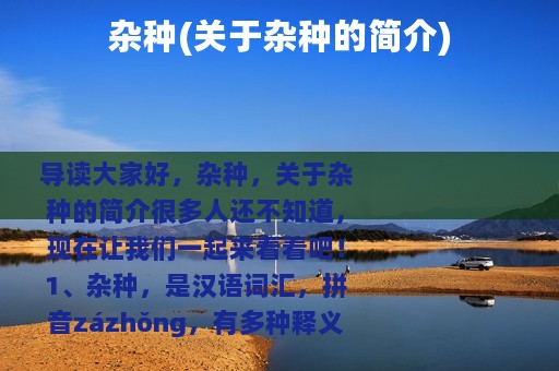 杂种(关于杂种的简介)