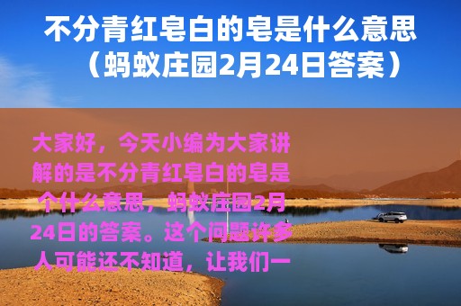 不分青红皂白的皂是什么意思（蚂蚁庄园2月24日答案）