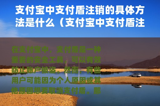 支付宝中支付盾注销的具体方法是什么（支付宝中支付盾注销的具体方法）