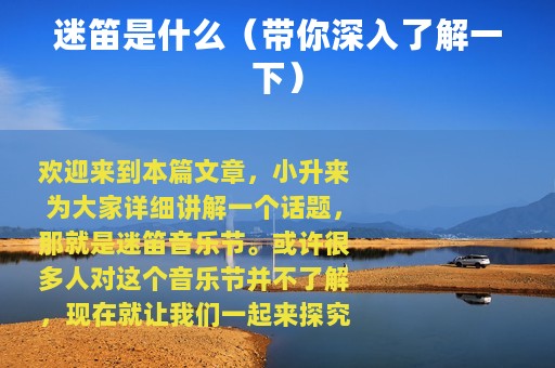迷笛是什么（带你深入了解一下）