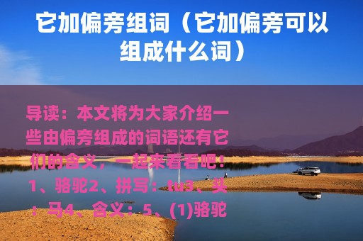 它加偏旁组词（它加偏旁可以组成什么词）