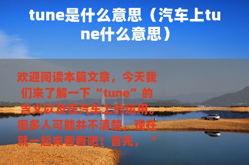 tune是什么意思（汽车上tune什么意思）