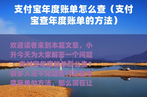 支付宝年度账单怎么查（支付宝查年度账单的方法）