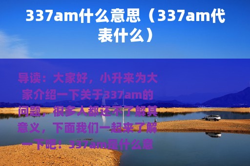 337am什么意思（337am代表什么）