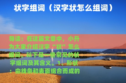 状字组词（汉字状怎么组词）
